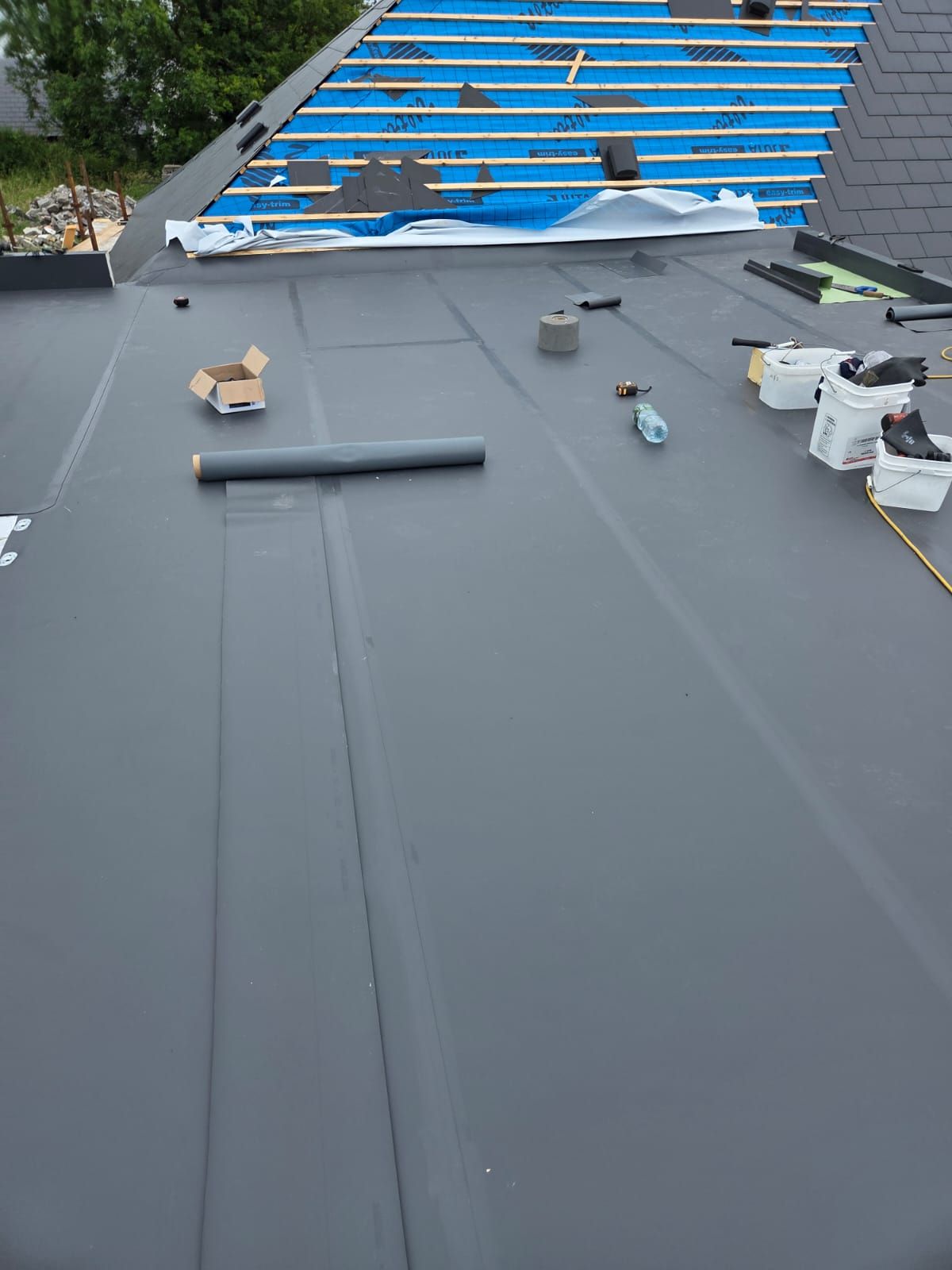 Flat roofing project by GN Roofing