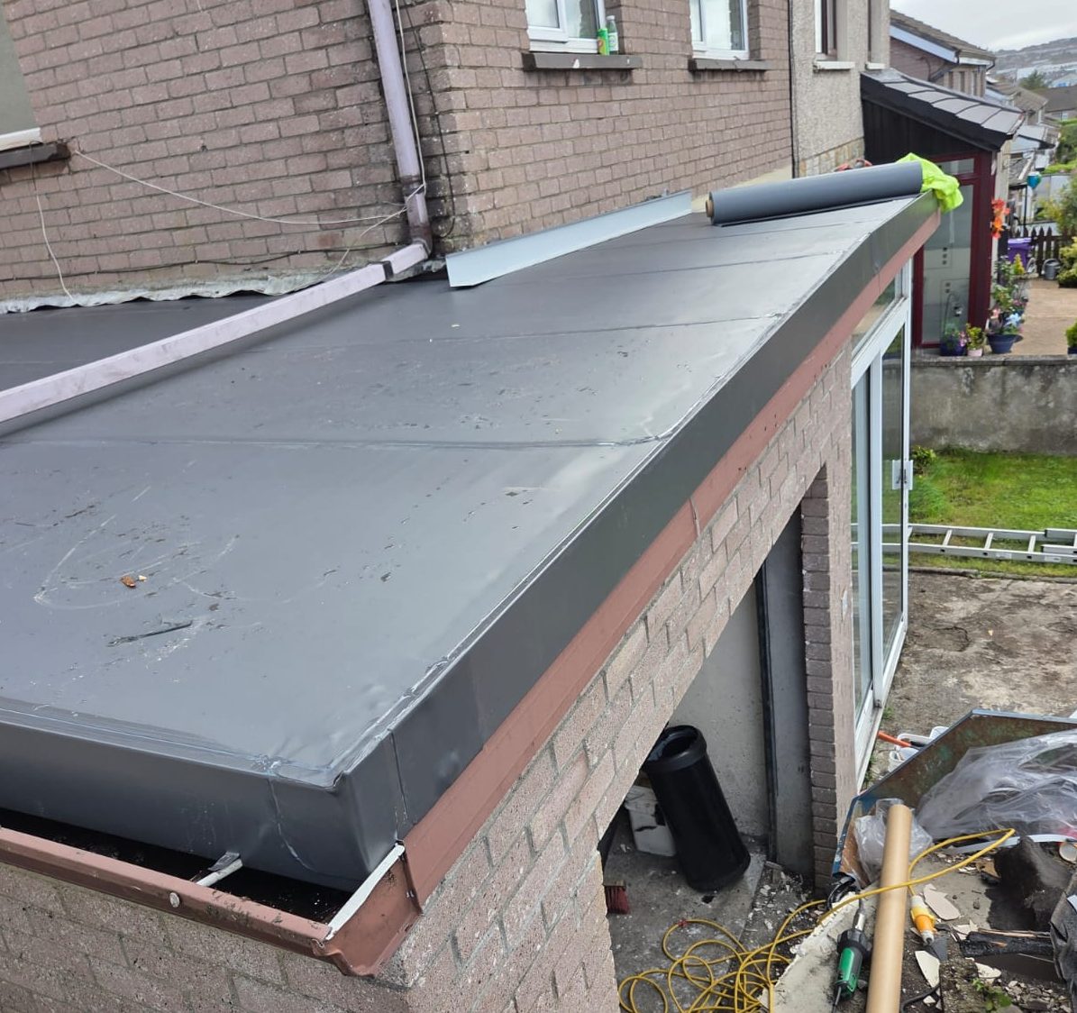 Flat roofing installation by GN Roofing